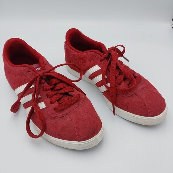 Adidas Neo Maroon Suede Shoes Sneakers Women's Size 6 - Picture 2 of 8